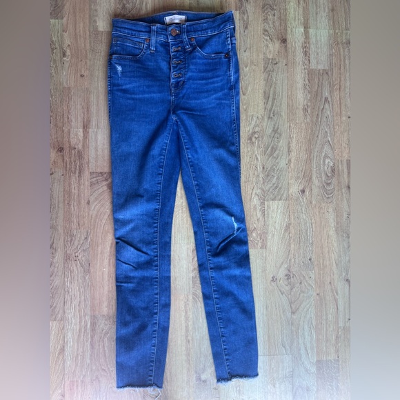 Madewell Jeans high rise skinny buttonfly Button front edition Hanna 24 - Picture 2 of 7